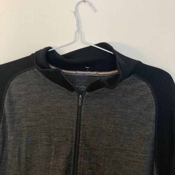 Smartwool Men’s Merino Wool Quarter Zip Sweater Black Gray Size 2XL - Picture 2 of 5